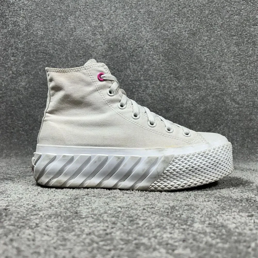 Converse Chuck Taylor All Star Lift 2X Hi Women’s 8.5 Pale Putty Platform Shoes